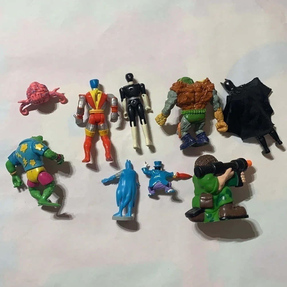 Vintage bundle 1980s action figure toys GI joe Batman ninja turtle power ranger